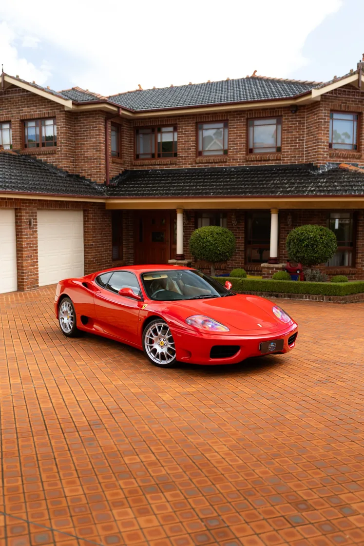 Red Ferrari cared for by Lynx Autos